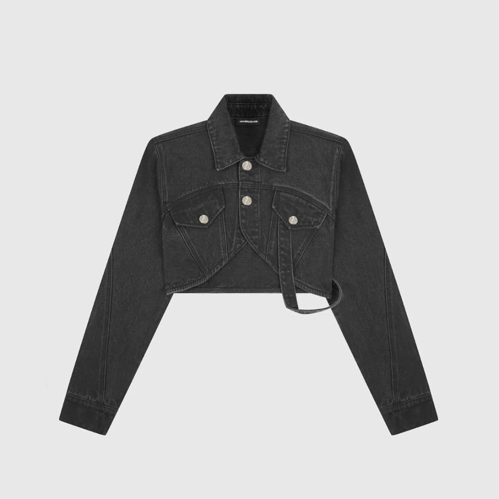 Maniere De Voir Cropped Carpenter Denim Jacket